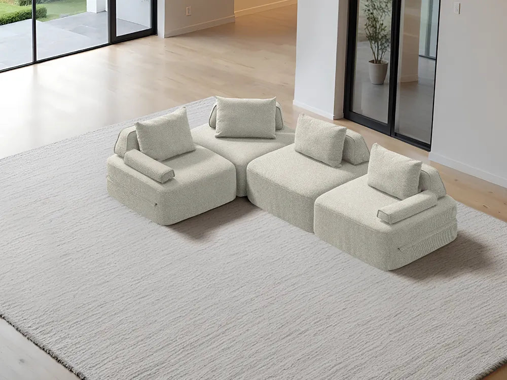 Cushie Modular 4-Seater Corner (3.05m) - Cream