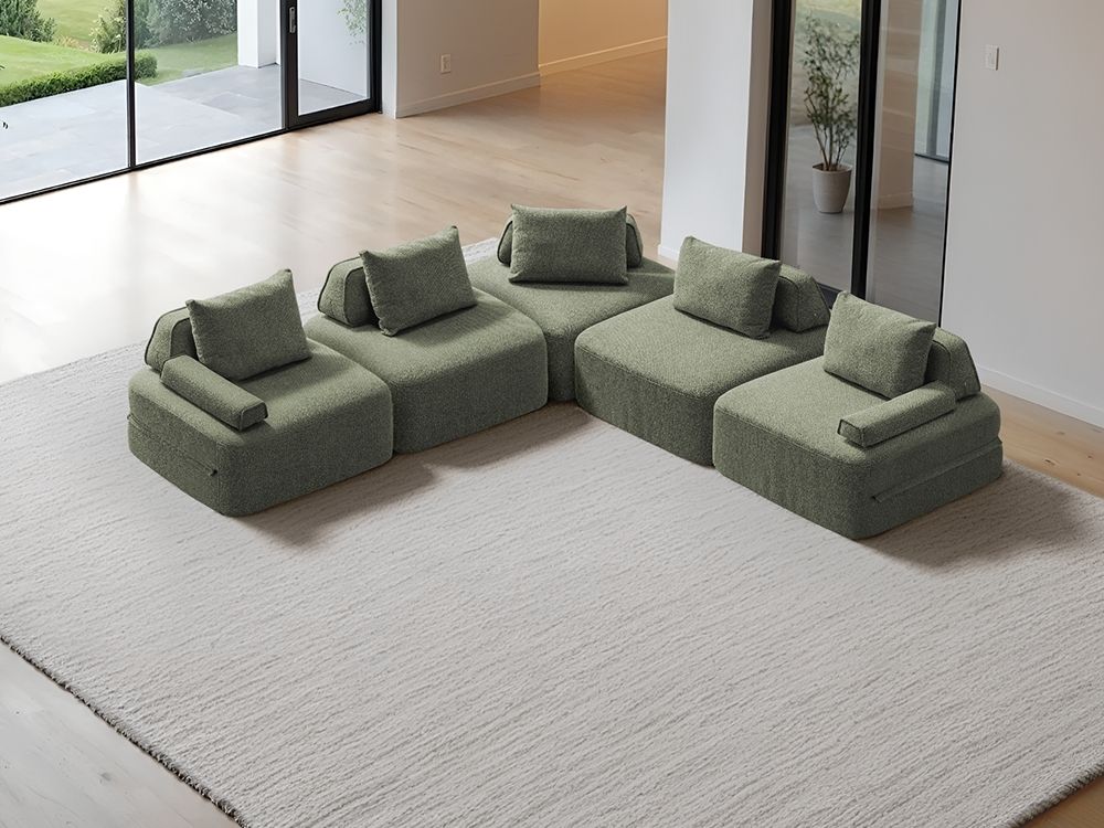 Cushie Modular 5-Seater Corner (3.05m) - Sage