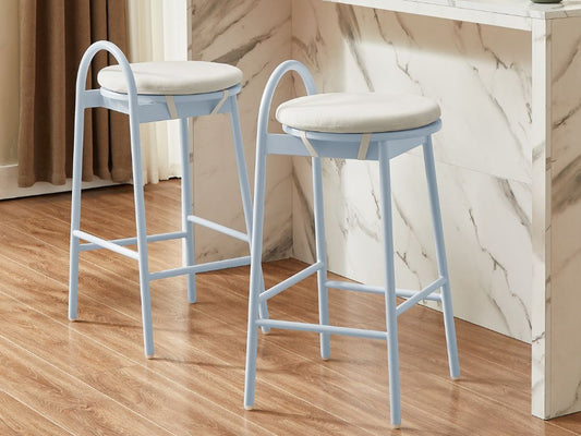 Lifely bar stool seating styled at a kitchen bench