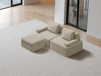 Cushie Modular 2-Seater Chaise (2.03m) - Cream