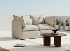 2 Seater / Sofa / Linen Beige