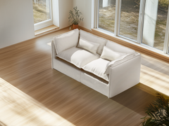 2 Seater / Sofa / White Boucle