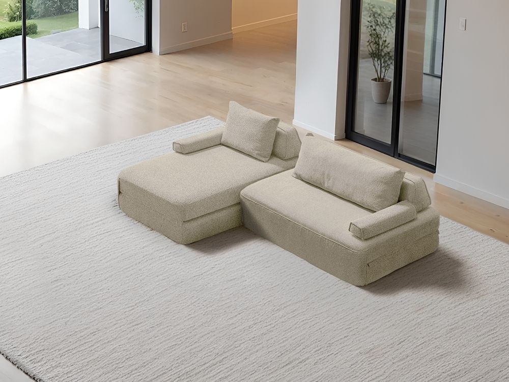 Cushie Modular 3-Seater Chaise (2.49m) - Cream