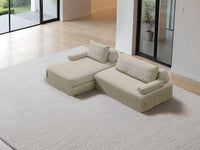 Cushie Modular 3-Seater Chaise (2.49m) - Cream