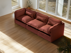 3 Seater / Sofa / Rust
