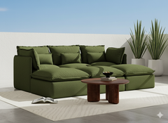 3 Seater / Bed / Olive Green