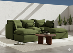 3 Seater / U-Sectional / Olive Green
