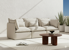 3 Seater / Sofa / Linen Beige
