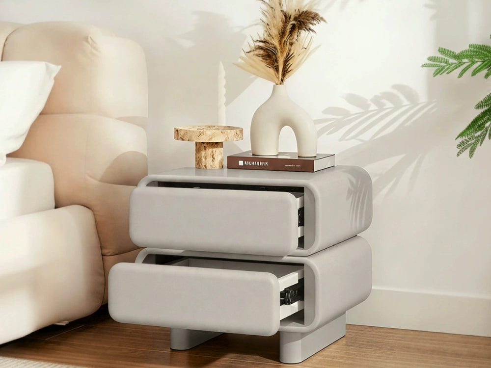 Twix Bedside Table Grey