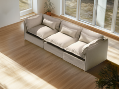 3 Seater / Sofa / Linen Beige