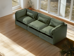 3 Seater / Sofa / Olive Green