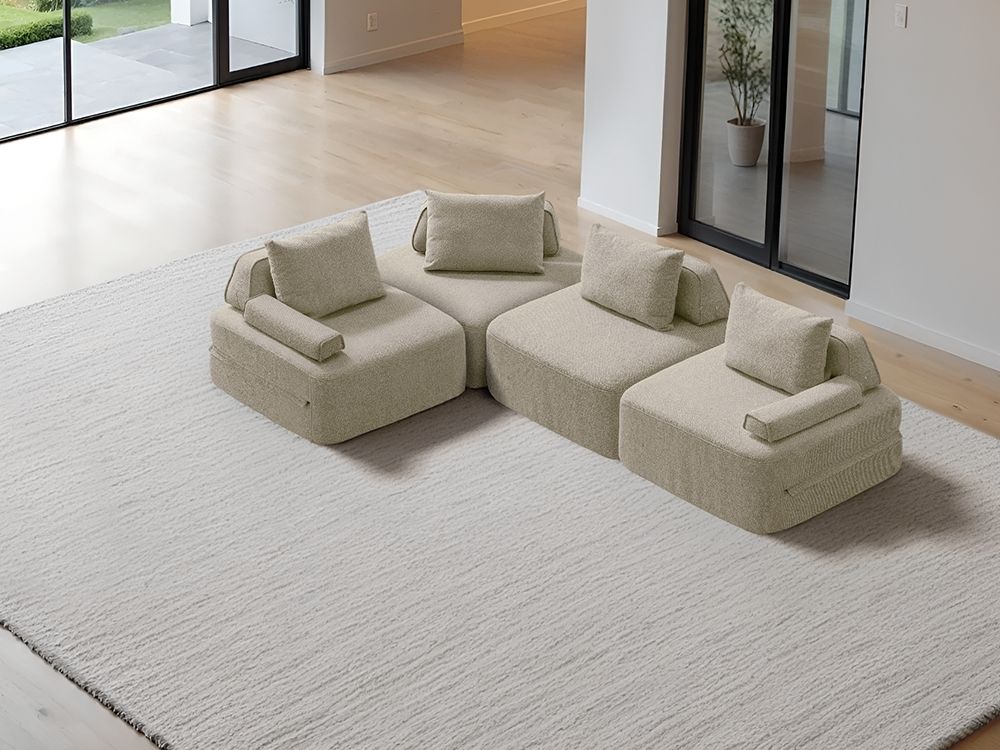 Cushie Modular 4-Seater Corner (3.05m) - Cream