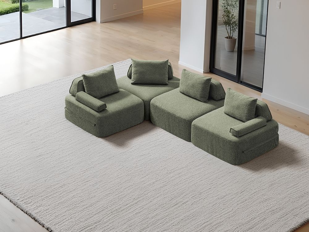 Cushie Modular 4-Seater Corner (3.05m) - Charcoal