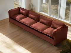 4 Seater / Sofa / Rust