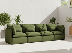 4 Seater / Sofa / Olive Green