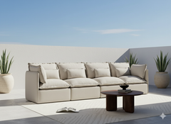4 Seater / Sofa / Linen Beige