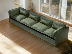 4 Seater / Sofa / Olive Green