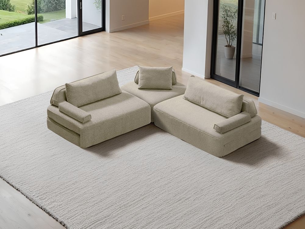 Cushie Modular 5-Seater Corner (2.55m) - Cream
