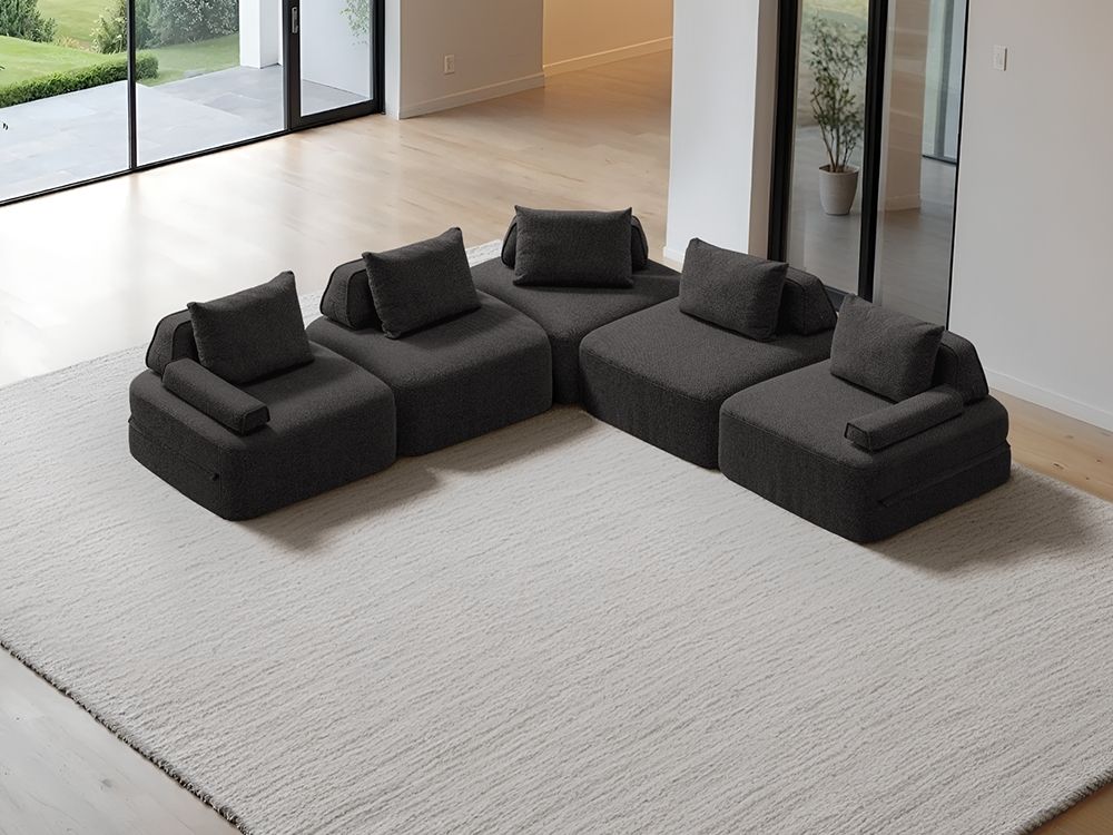 Cushie Modular 5-Seater Corner (3.05m) - Charcoal