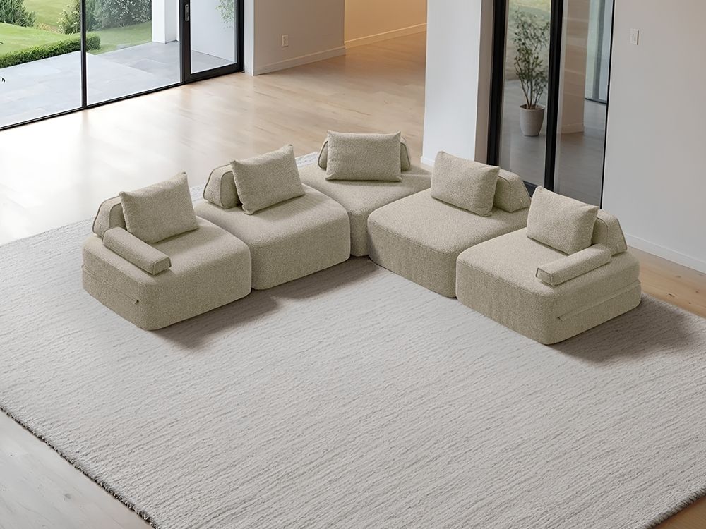 Cushie Modular 5-Seater Corner (3.05m) - Cream