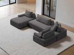 U-Shaped Chaise / 5-Seater U-Shaped Chaise 3.51m / Charcoal