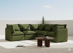 5 Seater / Corner / Olive Green
