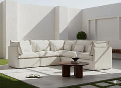 5 Seater / Corner / White Boucle
