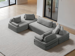 U-Shaped Chaise / 6-Seater U-Shaped Chaise 3.57m / Ash