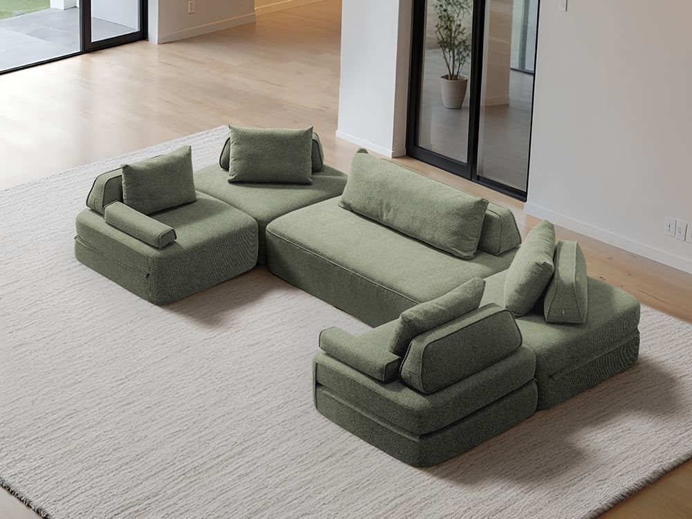 Cushie Modular 6-Seater U-Shaped Chaise (3.57m) - Charcoal
