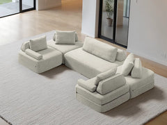 U-Shaped Chaise / 6-Seater U-Shaped Chaise 3.57m / Cream