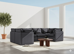 6 Seater / U-Sectional / Charcoal