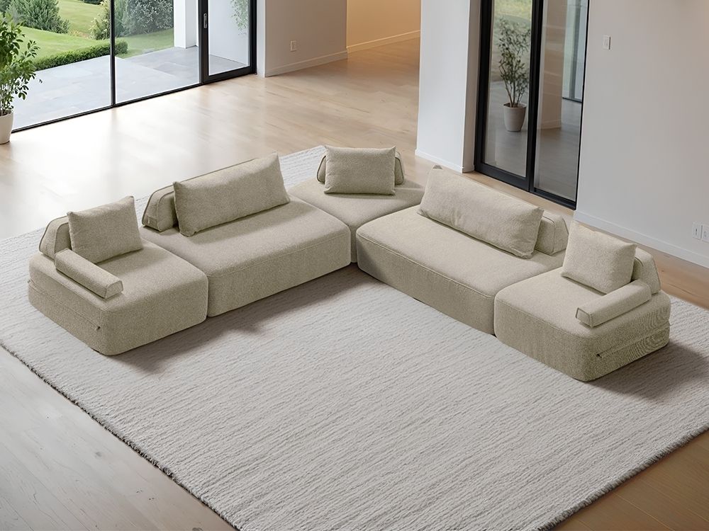 Cushie Modular 7-Seater Corner (3.57m) - Cream
