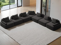 Cushie Modular 7-Seater Corner (4.06m) - Charcoal