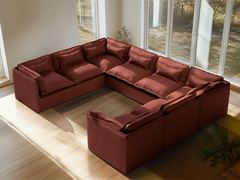 8 Seater / U-Sectional / Rust