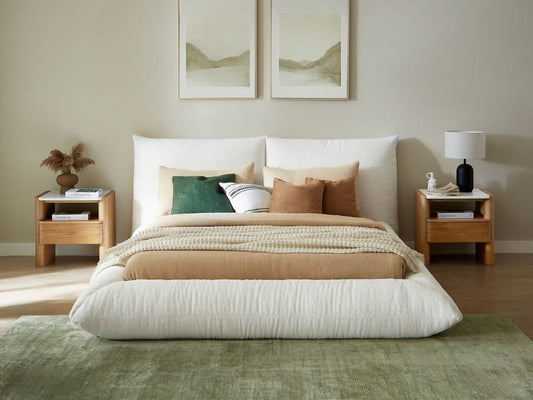 Alfie Performance Fabric Bed Frame - White