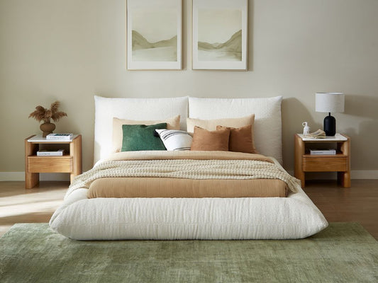 Alfie Performance Fabric Bed Frame - White