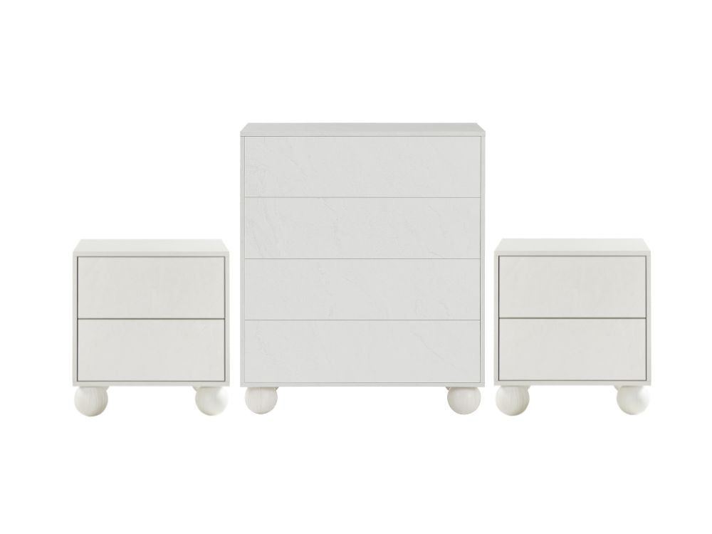 Ally Bedside Table and Chest of Drawers Set