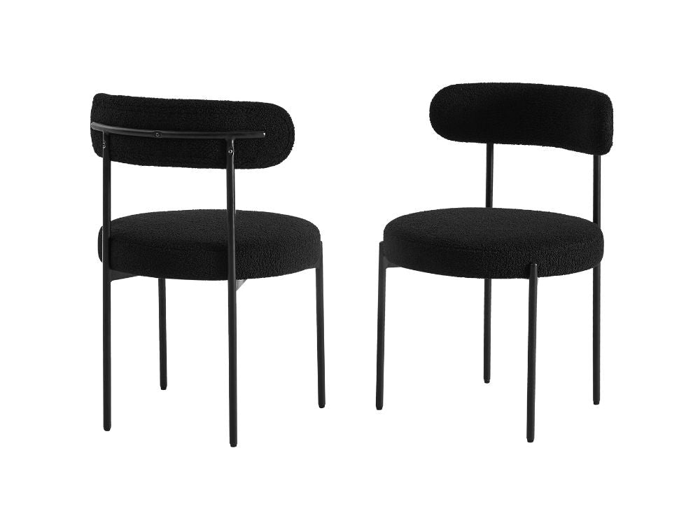 Amber Set of 2 Dining Chairs - Black