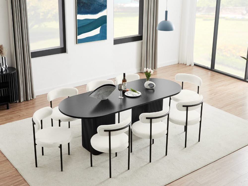 Amber Set of 2 Dining Chairs - White