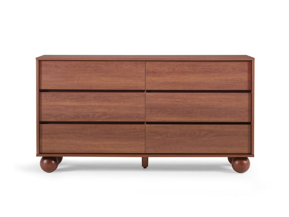 Ballico 6 Chest of Drawers - Walnut