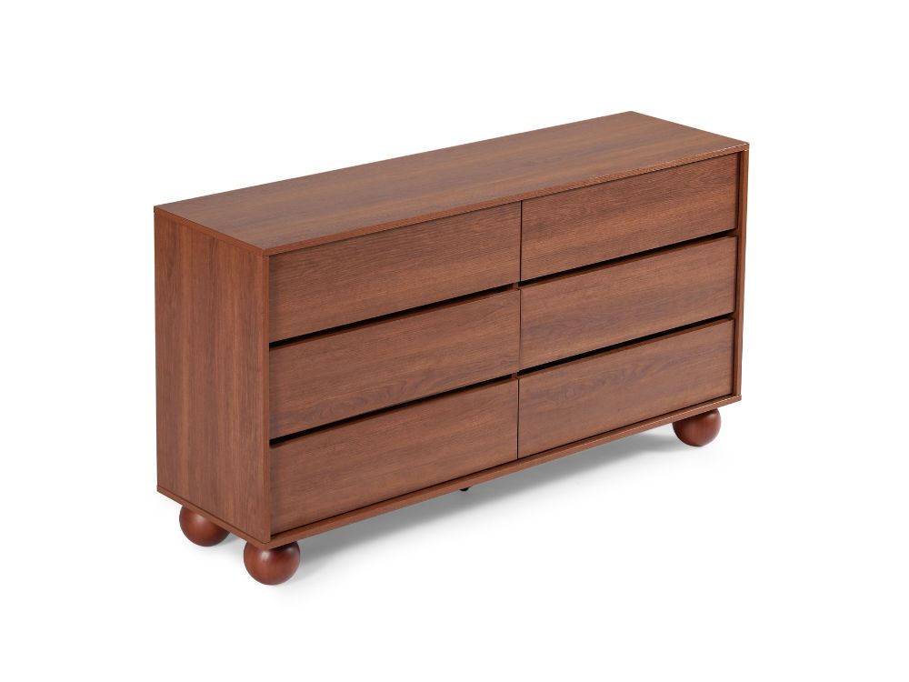 Ballico 6 Chest of Drawers - Walnut