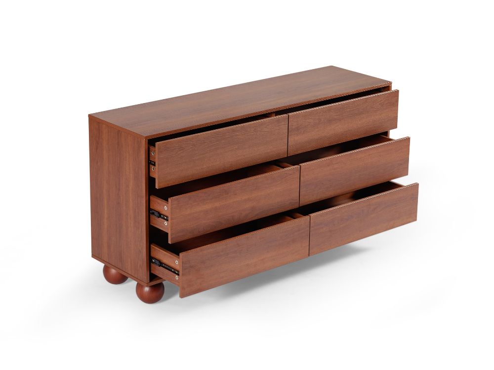 Ballico 6 Chest of Drawers - Walnut