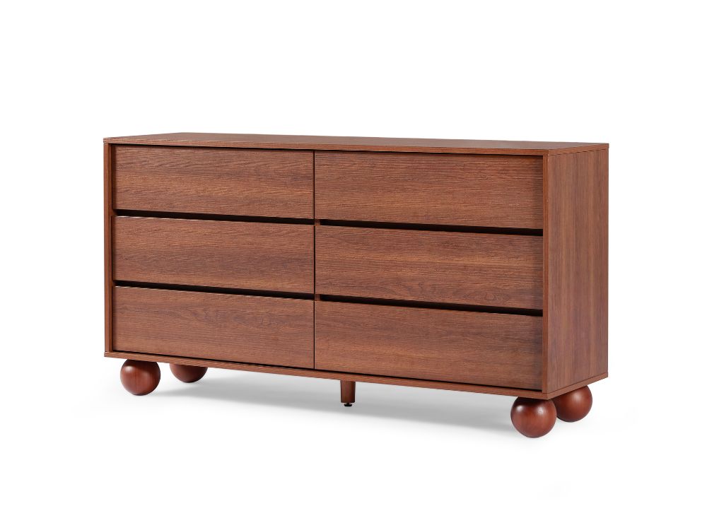 Ballico 6 Chest of Drawers - Walnut