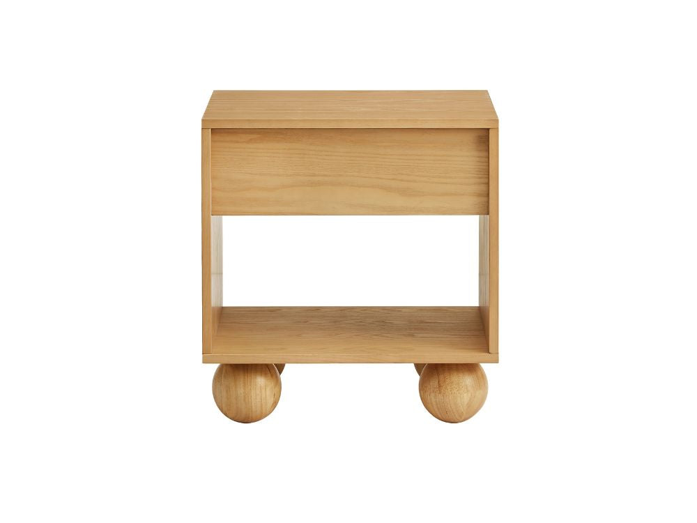 Ballico Timber Bed Base and Bedside Table Set