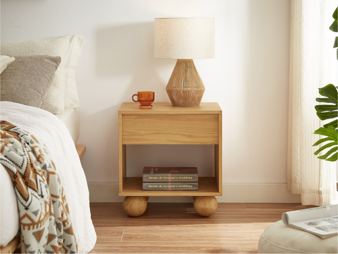 Ballico Bedside Table - Light Oak