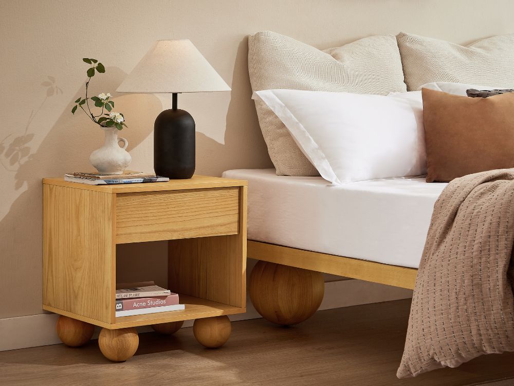 Ballico Bedside Table - Light Oak