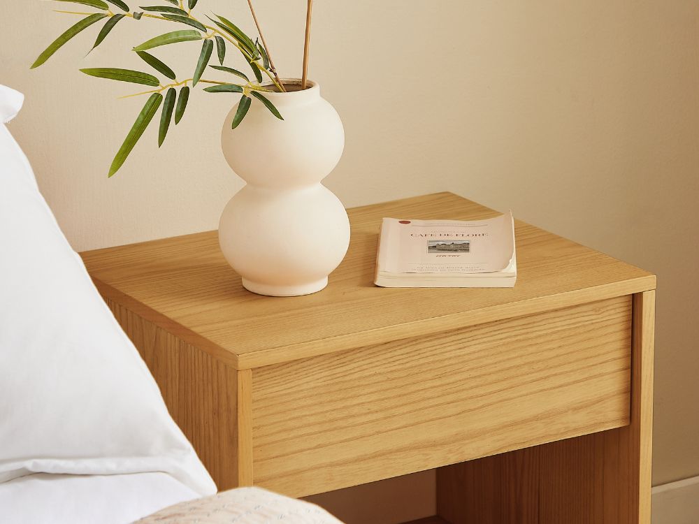 Ballico Bedside Table - Light Oak