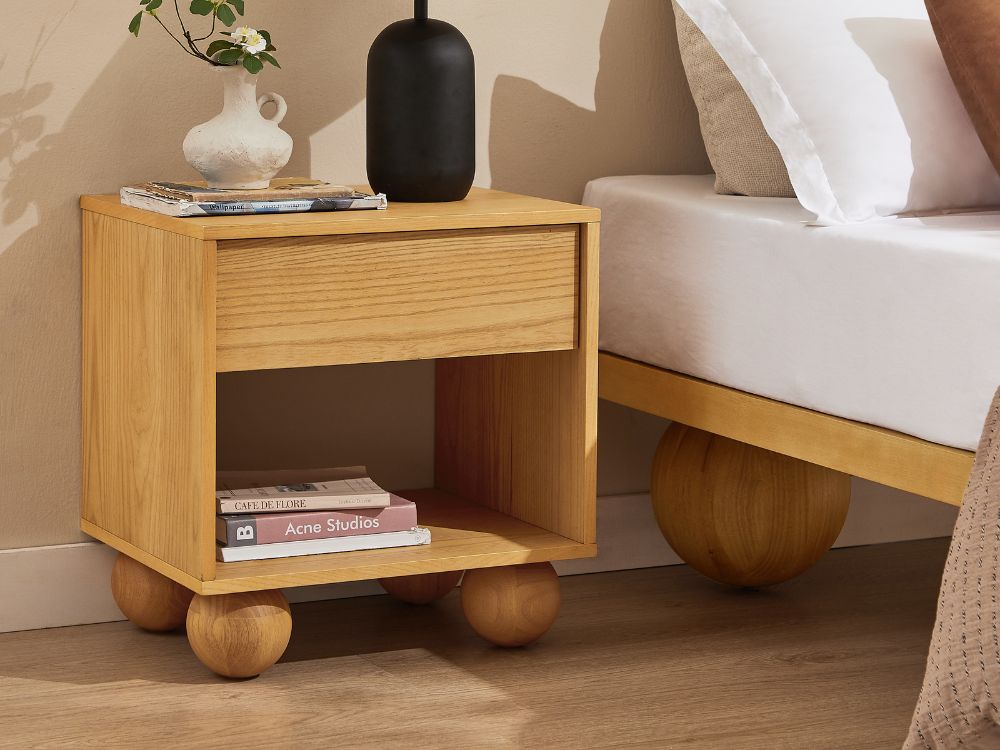 Ballico Bedside Table - Light Oak