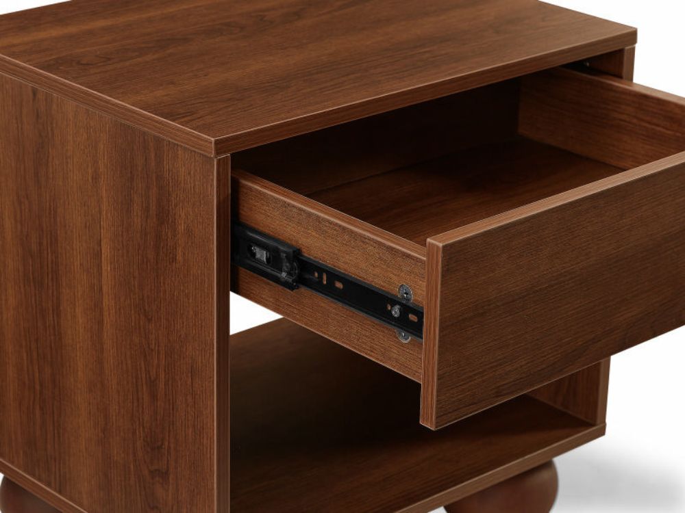 Ballico Bedside Table - Walnut