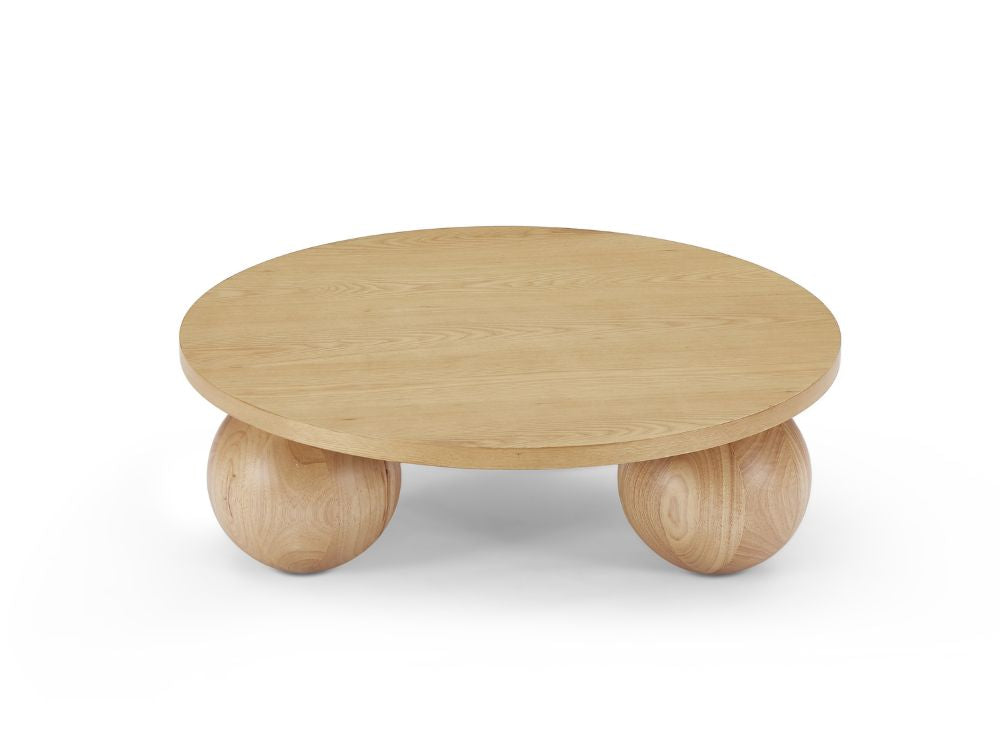 Ballico Round Coffee Table - Light Oak